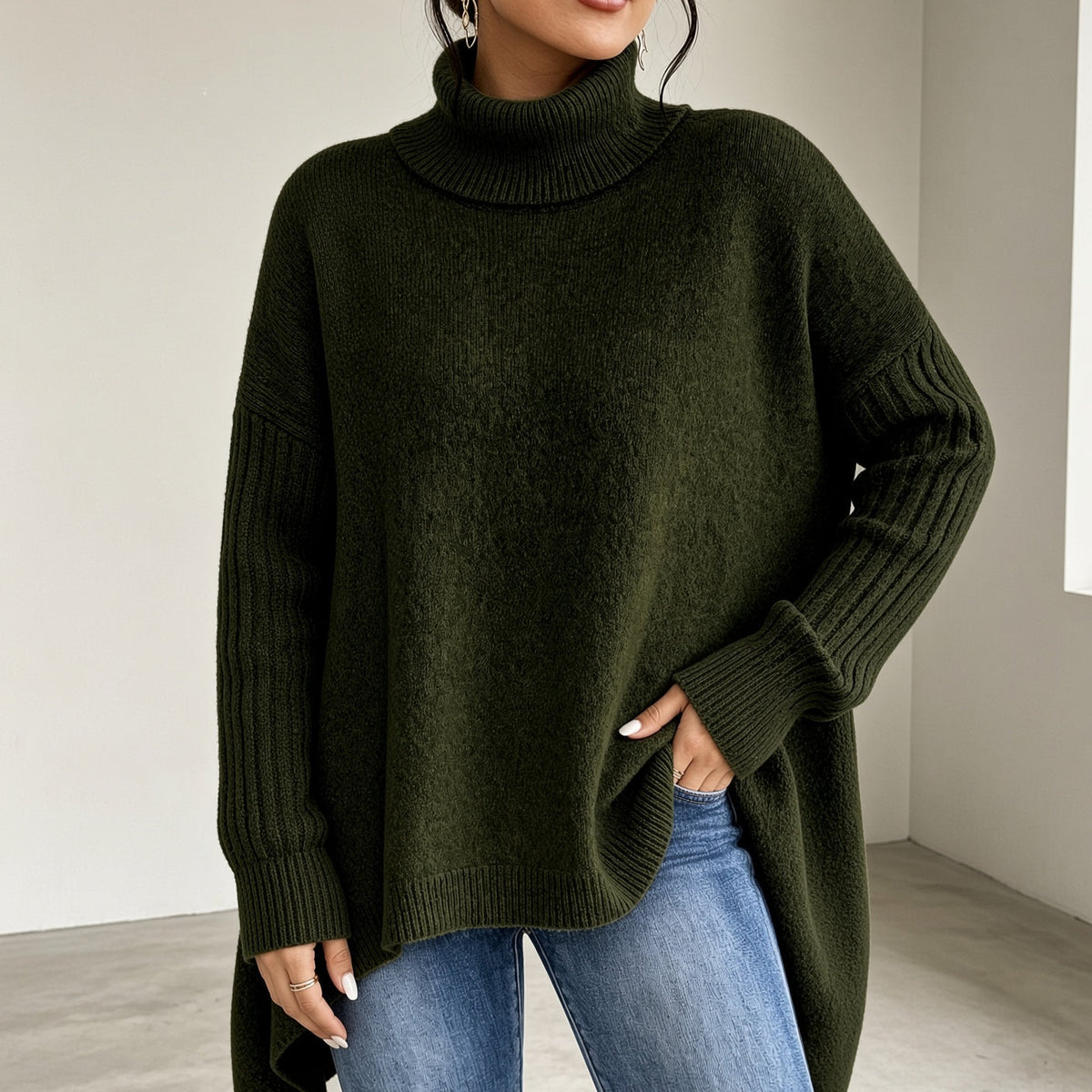 Yara Drape Turtleneck