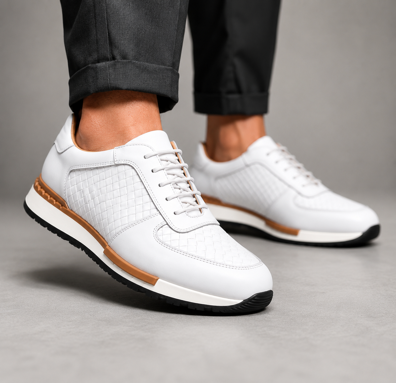 JOHN MILLER LEATHER SNEAKERS