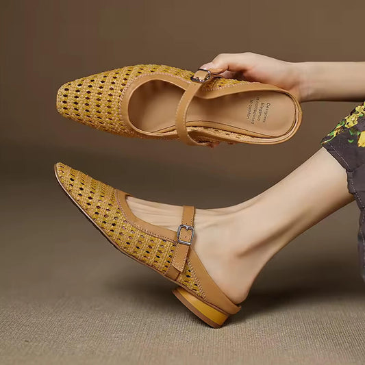 AMORA GENUINE LEATHER MULES