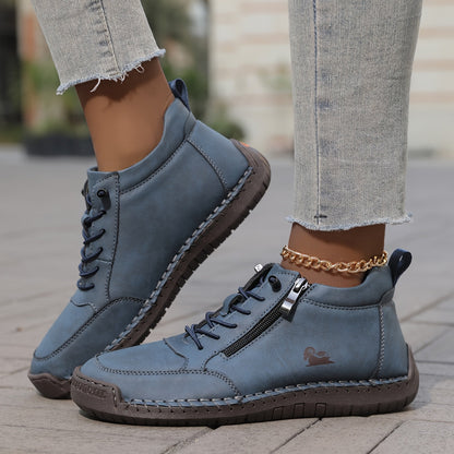 Eleanor™ – Hand-Stitched Slip-On Comfort Sneakers  | No-Bend Zipper, Wide Toe Box & All-Day Comfort