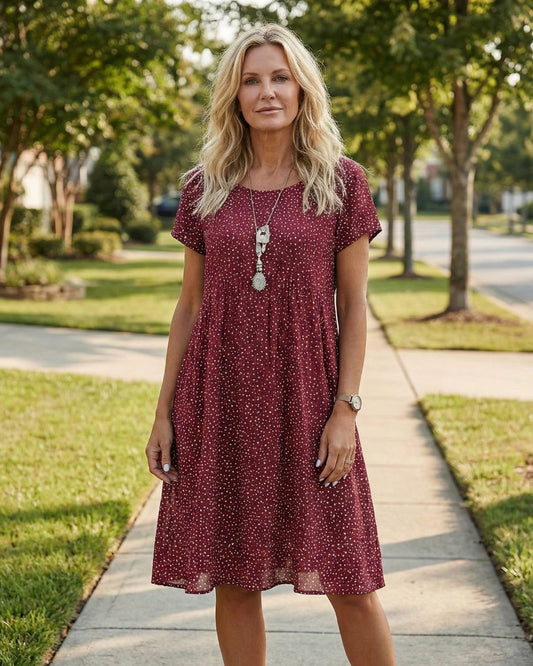 Dotted Midi Dress