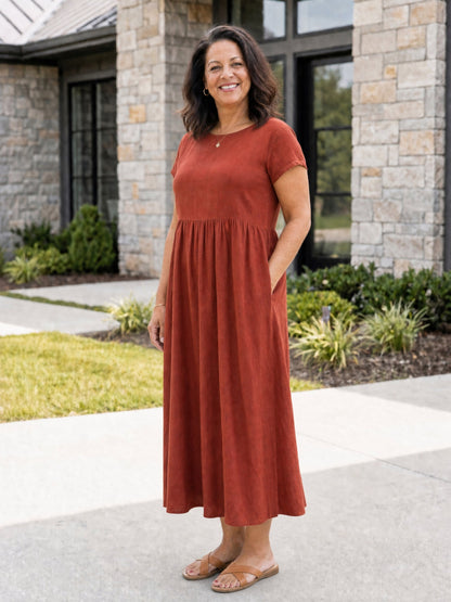 Relaxed Midi Dress with Pockets