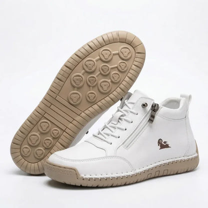 Eleanor™ – Hand-Stitched Slip-On Comfort Sneakers  | No-Bend Zipper, Wide Toe Box & All-Day Comfort