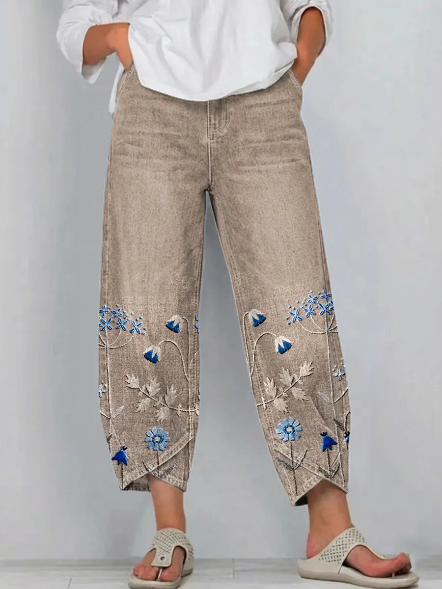 Viola™ | Embroidered Comfort Trousers