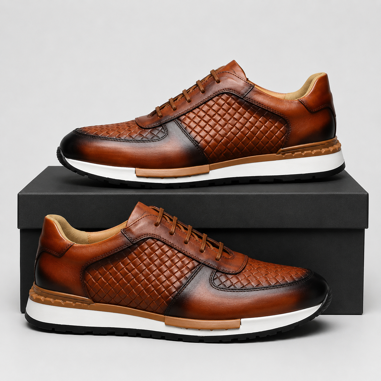 JOHN MILLER LEATHER SNEAKERS