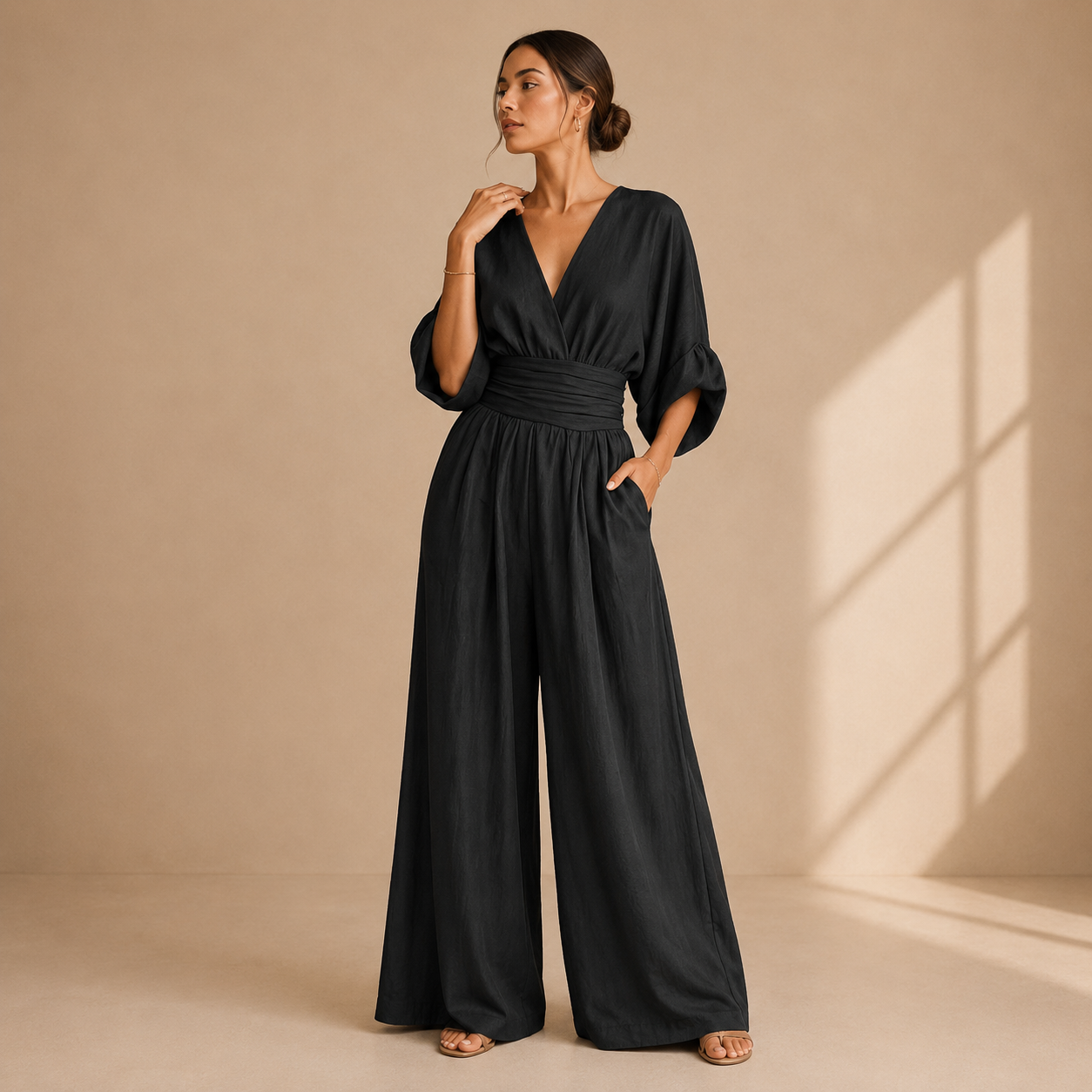 Isabelle™ | Elegant Wide-Leg Jumpsuit