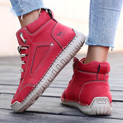 Elina™ – Mid-Top Comfort Sneakers for Women | Hand-Stitched, Wide Toe Box & Anti-Slip Sole