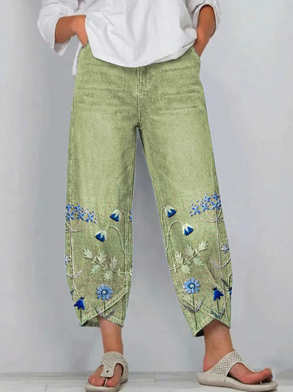 Viola™ | Embroidered Comfort Trousers