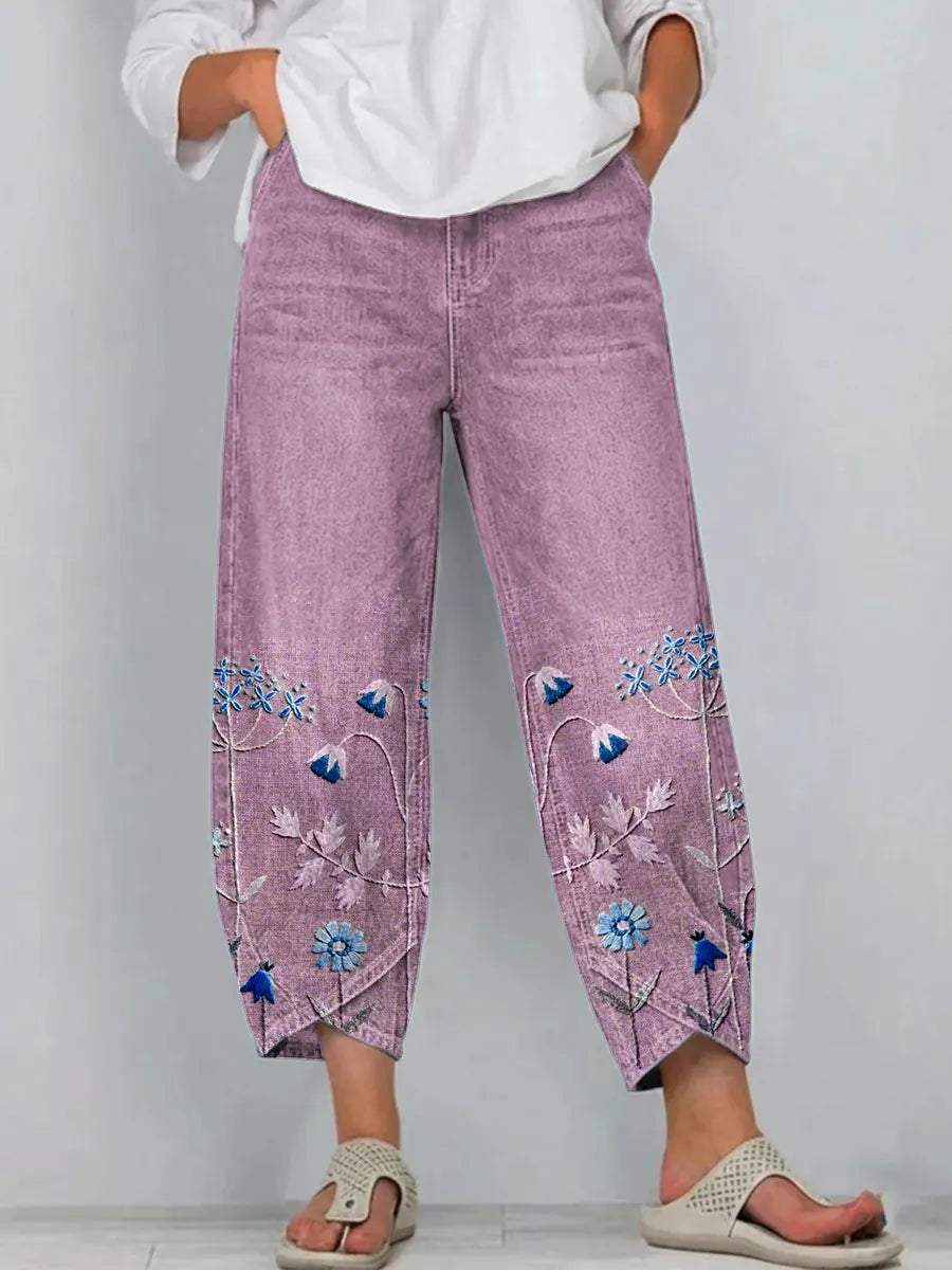 Viola™ | Embroidered Comfort Trousers