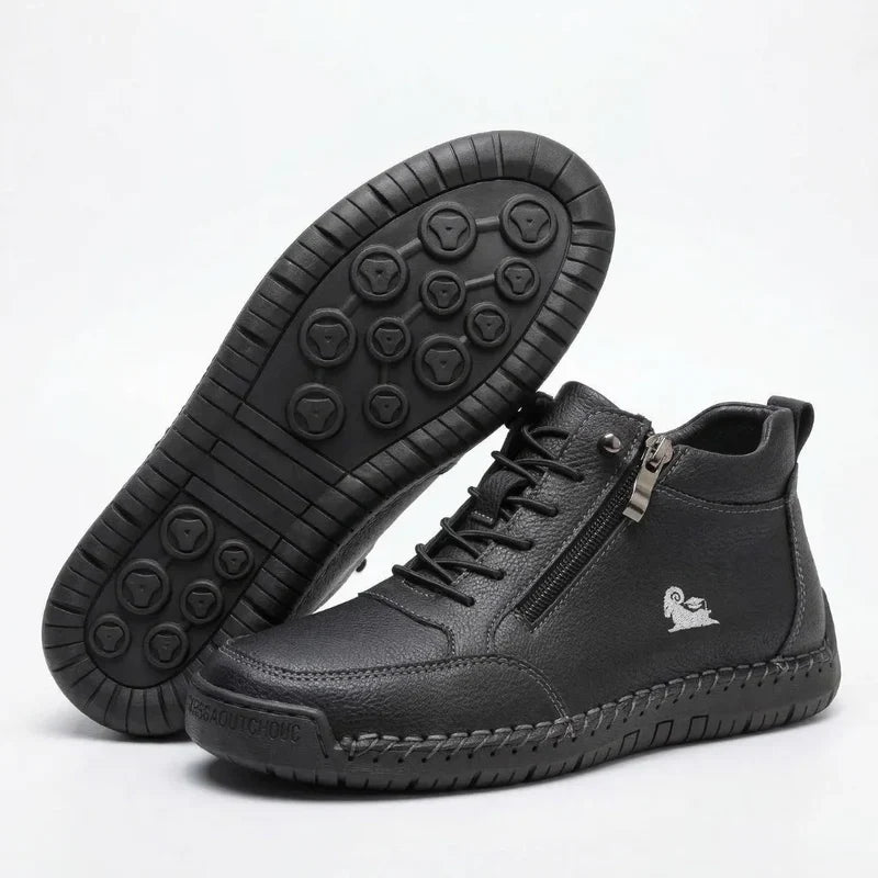 Eleanor™ – Hand-Stitched Slip-On Comfort Sneakers  | No-Bend Zipper, Wide Toe Box & All-Day Comfort