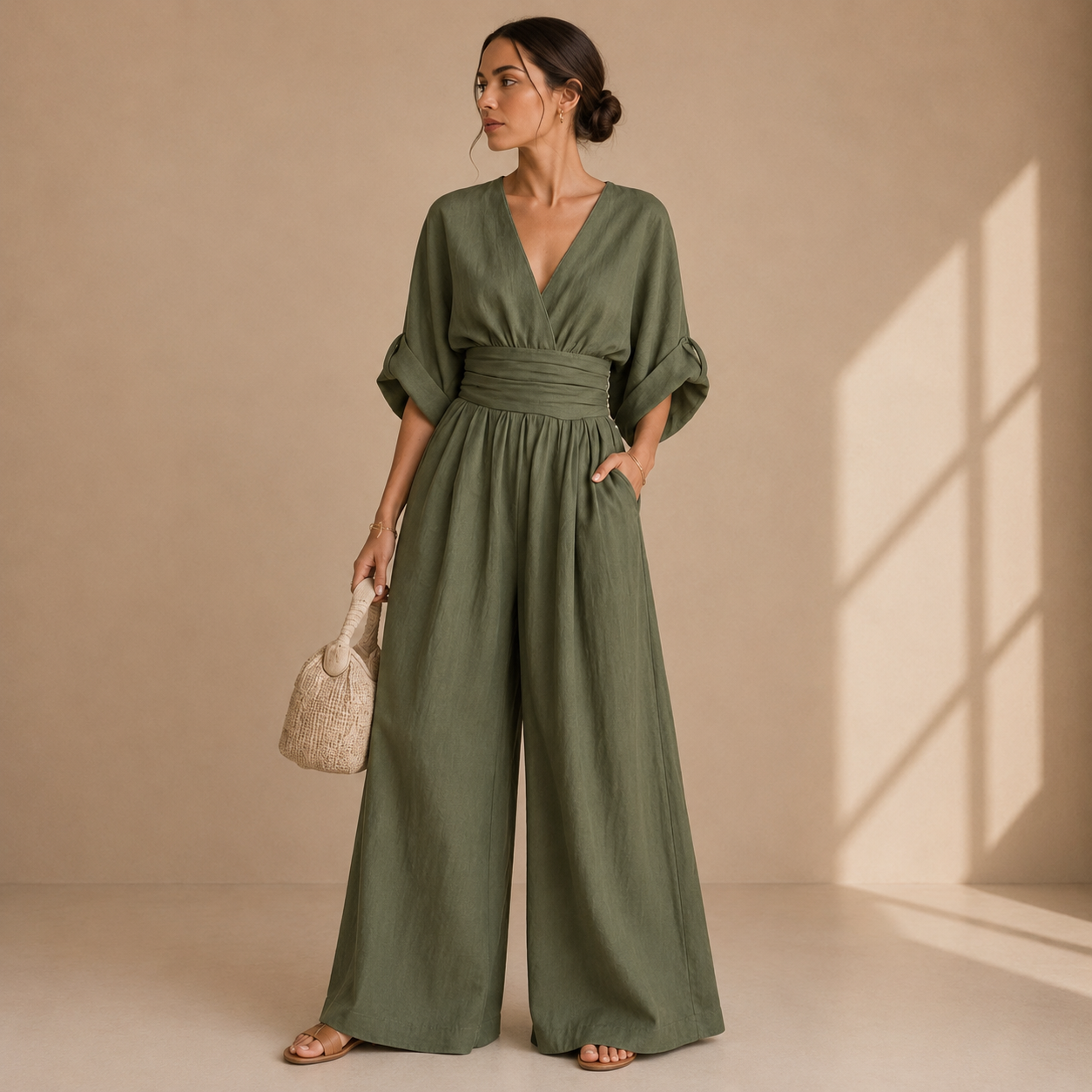 Isabelle™ | Elegant Wide-Leg Jumpsuit