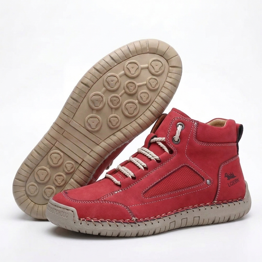 Elina™ – Mid-Top Comfort Sneakers for Women | Hand-Stitched, Wide Toe Box & Anti-Slip Sole