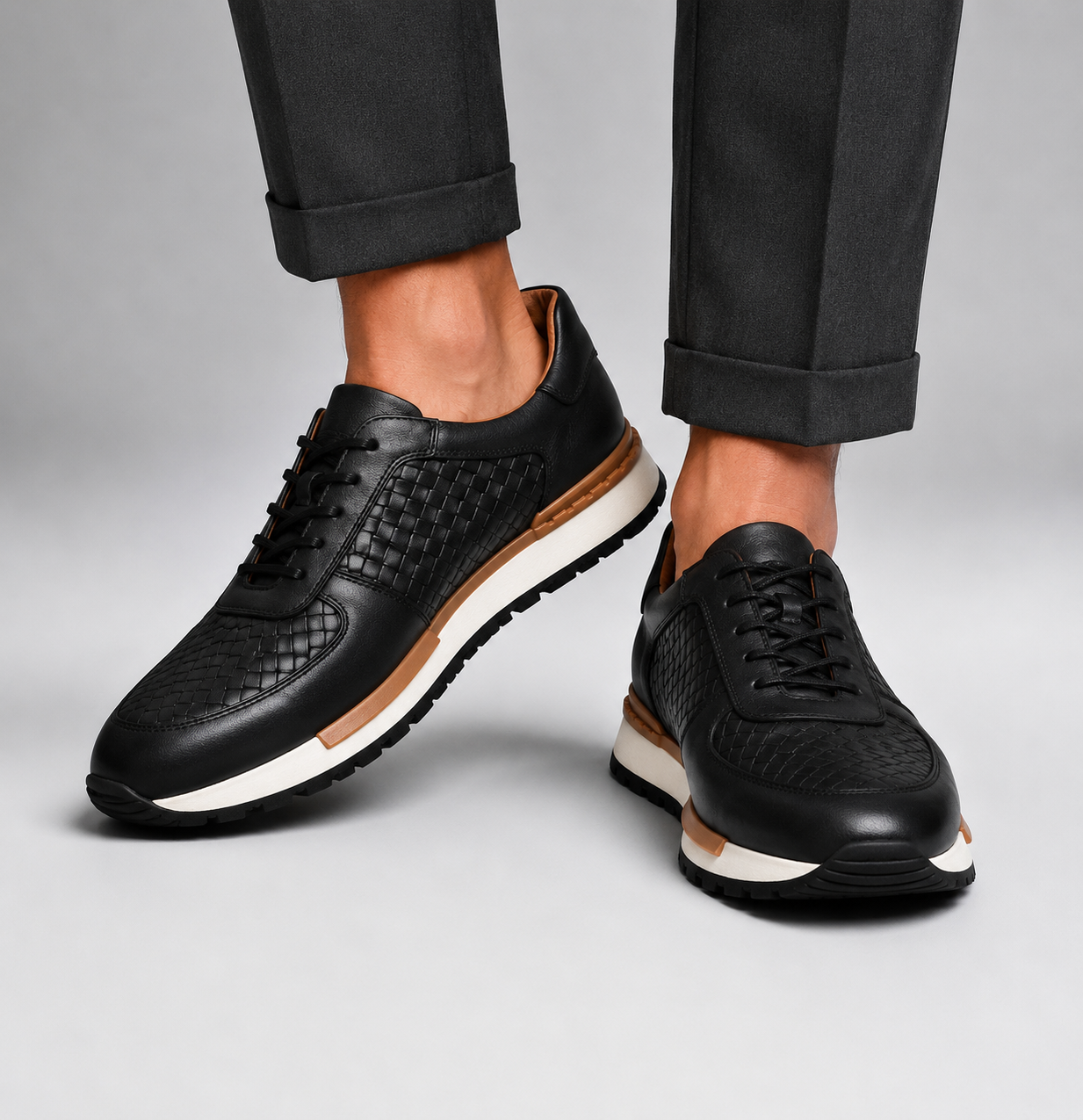JOHN MILLER LEATHER SNEAKERS