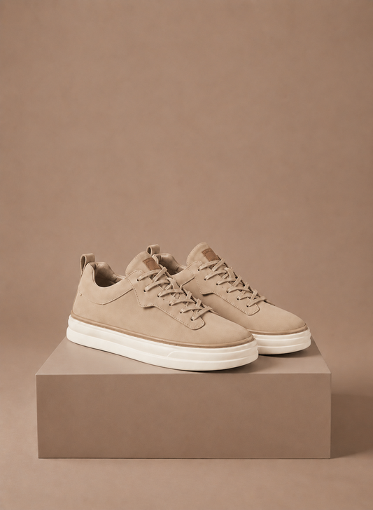 Men's Suede Sneakers – Classic Smart Casual Slip-On | Sorteva