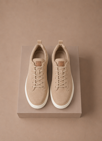 Men's Suede Sneakers – Classic Smart Casual Slip-On | Sorteva