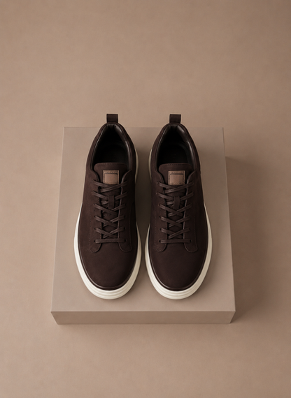 Men's Suede Sneakers – Classic Smart Casual Slip-On | Sorteva
