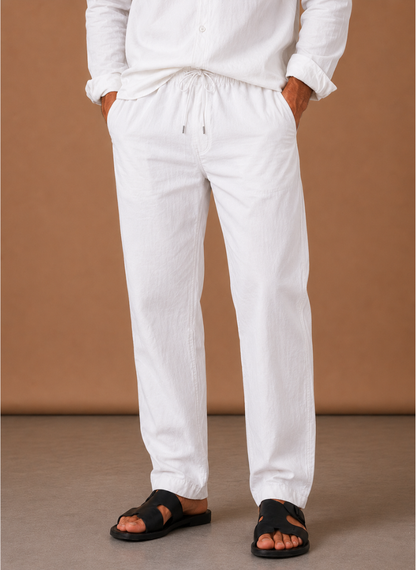 Men's Linen Cotton Style Set – Shirt & Trousers Smart Casual | Sorteva