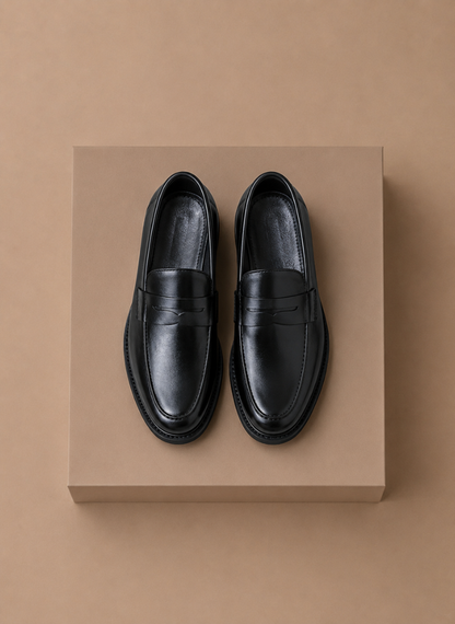 Men's Leather Penny Loafers – Smart Casual Classic | Sorteva
