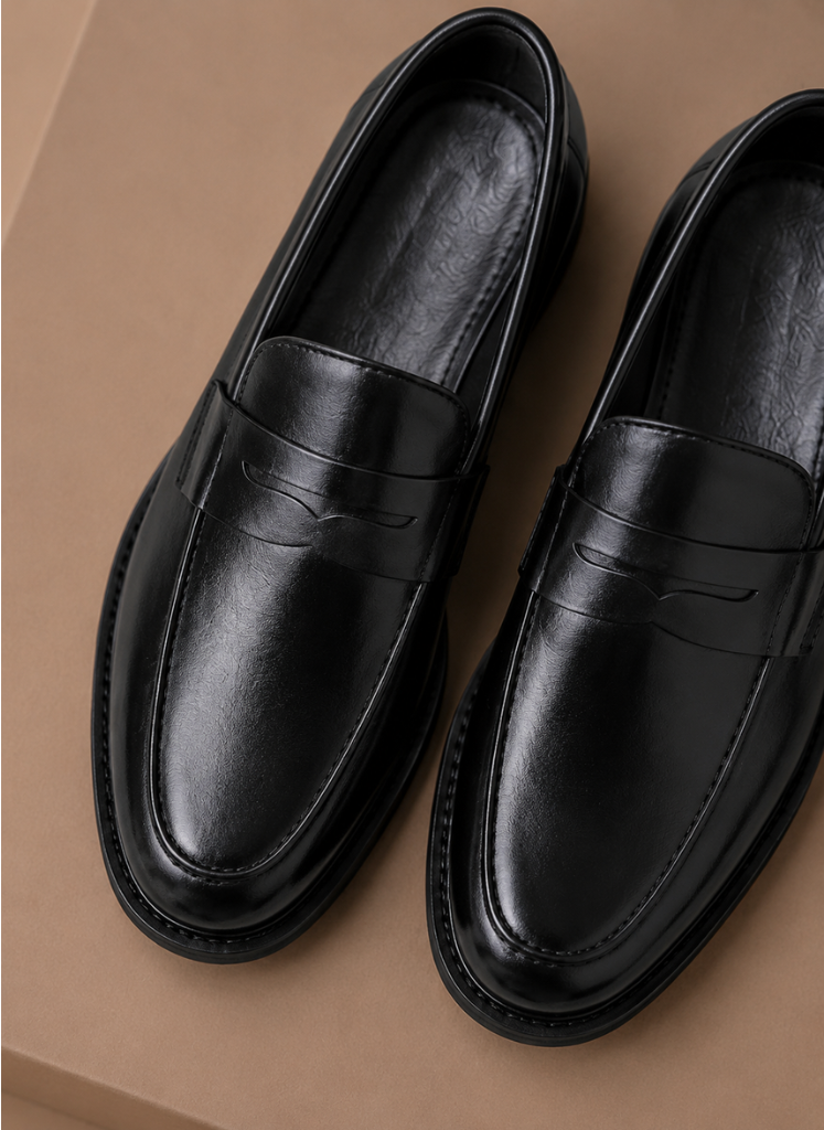 Men's Leather Penny Loafers – Smart Casual Classic | Sorteva