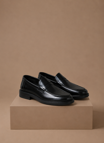 Men's Leather Penny Loafers – Smart Casual Classic | Sorteva