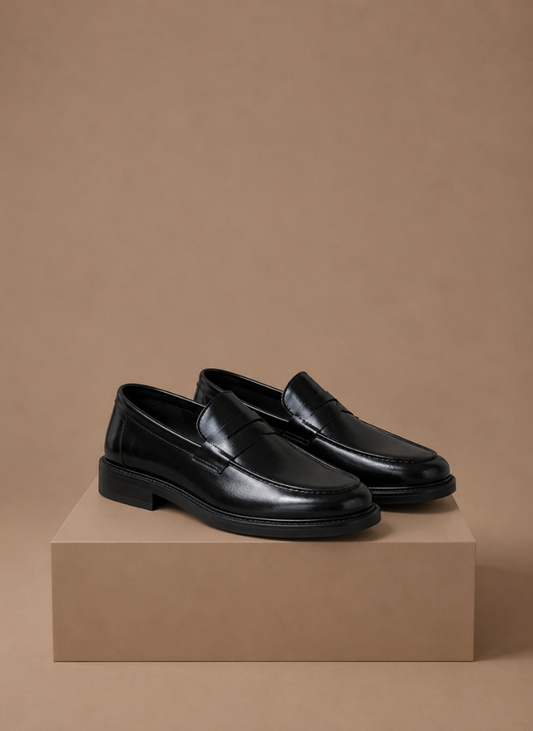 Men's Leather Penny Loafers – Smart Casual Classic | Sorteva