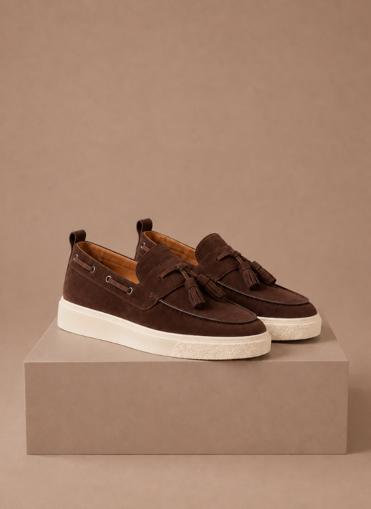 Men's Tassel Loafer Sneakers – Suede Casual Slip-On | Sorteva