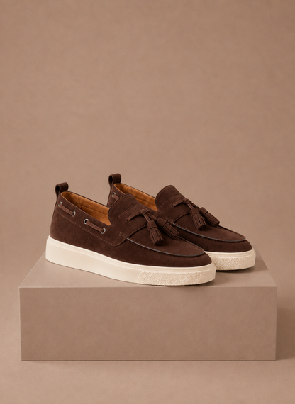 Men's Tassel Loafer Sneakers – Suede Casual Slip-On | Sorteva