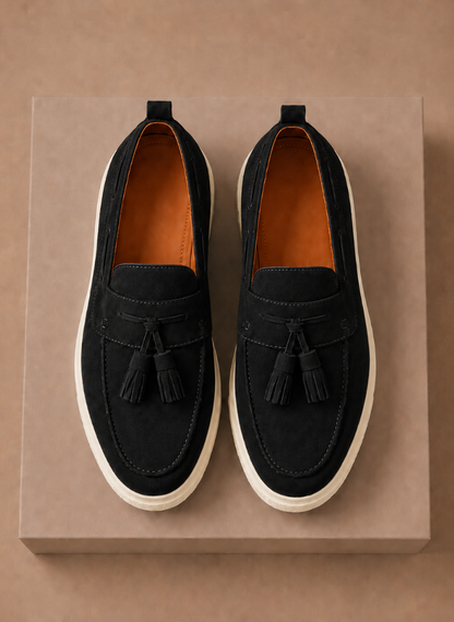 Men's Tassel Loafer Sneakers – Suede Casual Slip-On | Sorteva