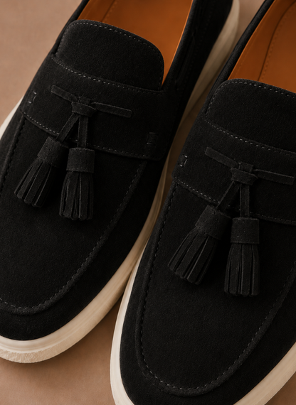 Men's Tassel Loafer Sneakers – Suede Casual Slip-On | Sorteva