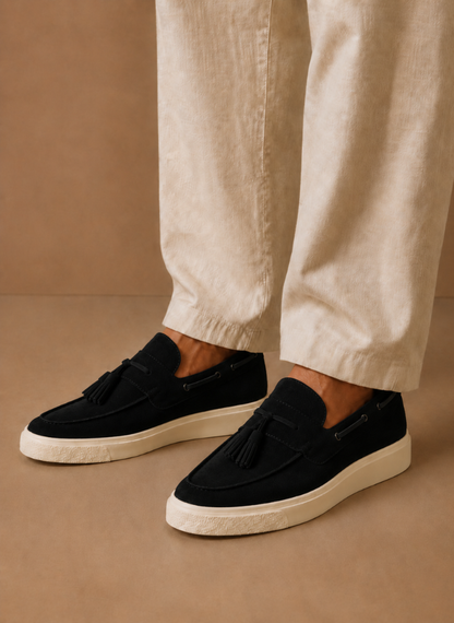 Men's Tassel Loafer Sneakers – Suede Casual Slip-On | Sorteva