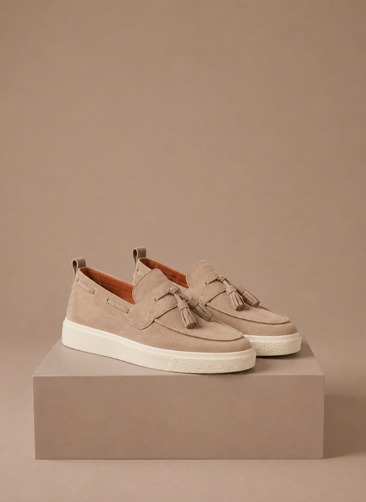 Men's Tassel Loafer Sneakers – Suede Casual Slip-On | Sorteva