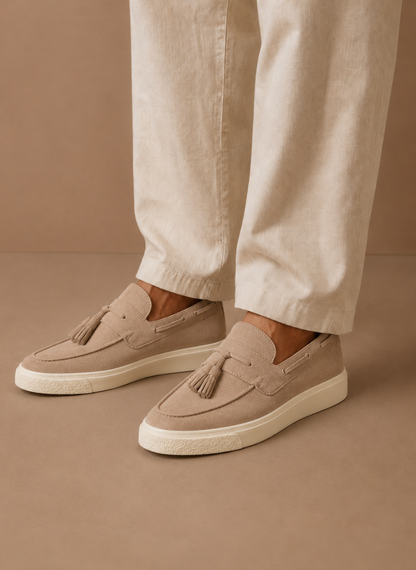 Men's Tassel Loafer Sneakers – Suede Casual Slip-On | Sorteva