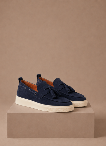Men's Tassel Loafer Sneakers – Suede Casual Slip-On | Sorteva