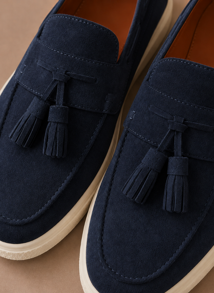 Men's Tassel Loafer Sneakers – Suede Casual Slip-On | Sorteva
