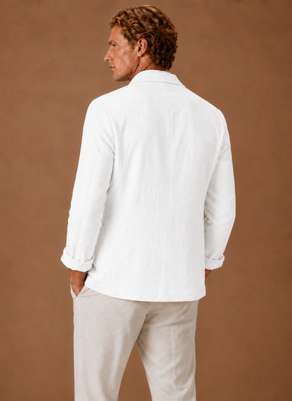 Men's Linen Style Blazer – Tailored Smart Casual Lightweight | Sorteva