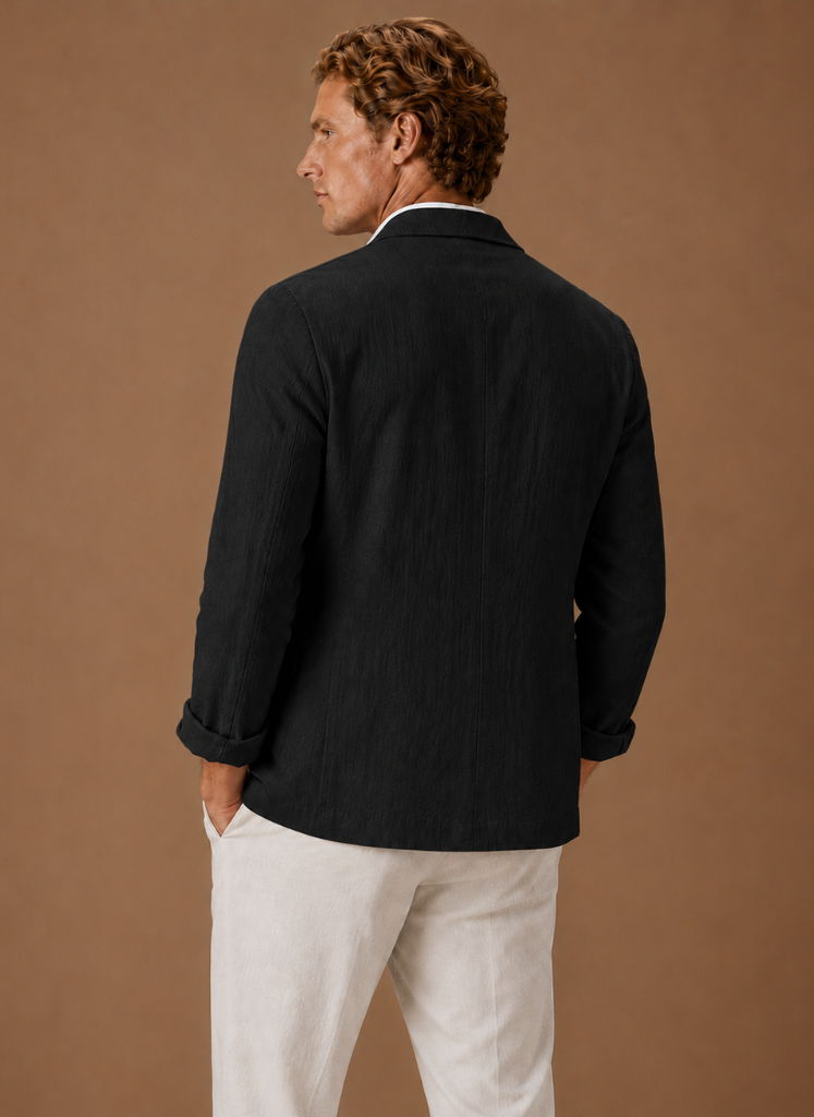 Men's Linen Style Blazer – Tailored Smart Casual Lightweight | Sorteva