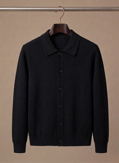 Men's Knit Cardigan – Breathable Smart Casual Layer | Sorteva