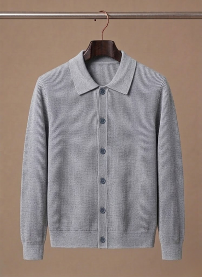 Men's Knit Cardigan – Breathable Smart Casual Layer | Sorteva