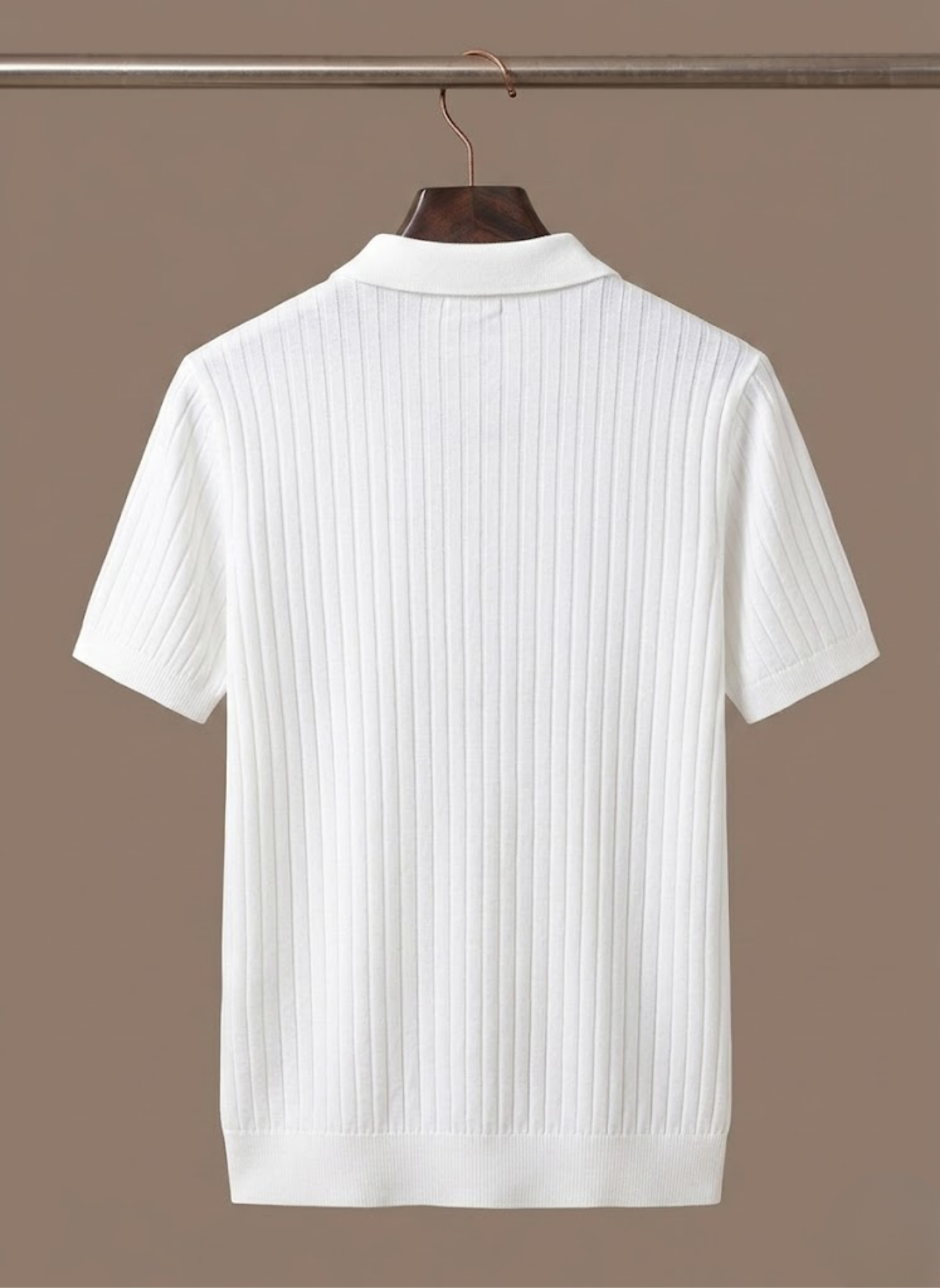 Men's Striped Knit Polo Shirt – Breathable Short Sleeve | Sorteva