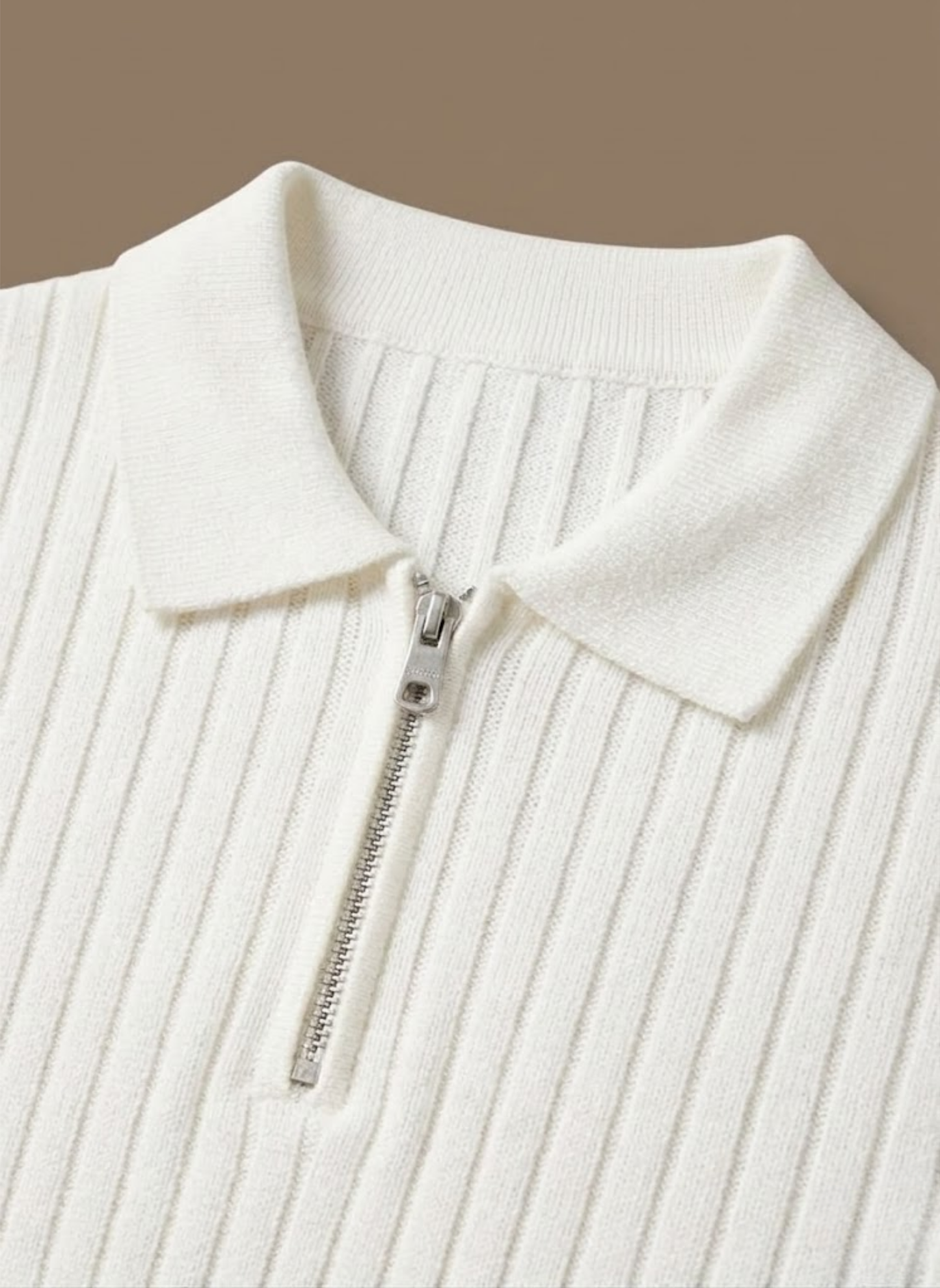 Men's Striped Knit Polo Shirt – Breathable Short Sleeve | Sorteva