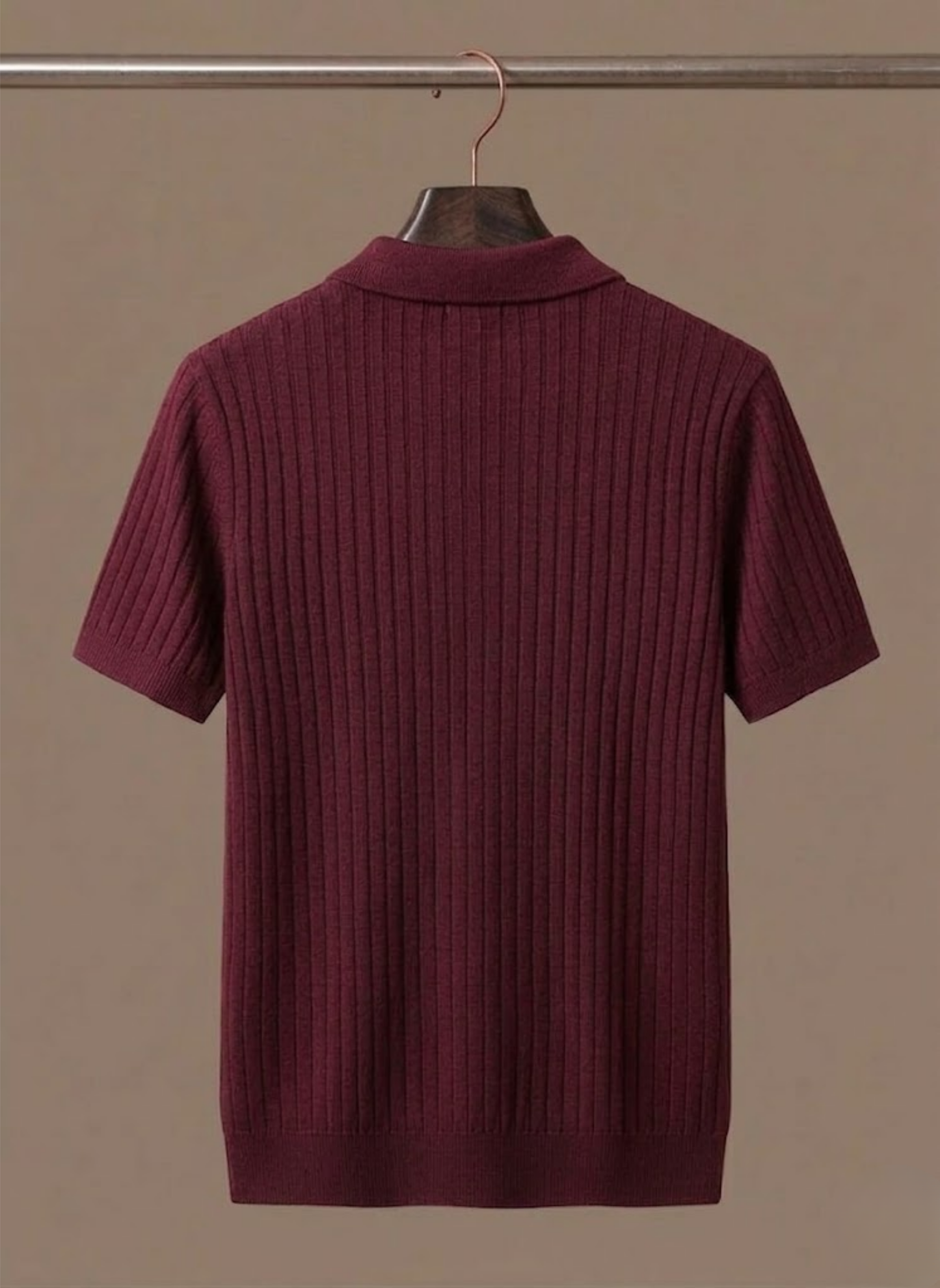 Men's Striped Knit Polo Shirt – Breathable Short Sleeve | Sorteva