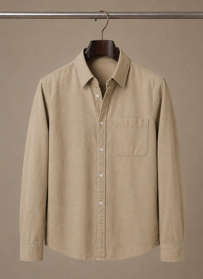 Men's Classic Button-Up Shirt – Smart Casual Relaxed Fit | Sorteva