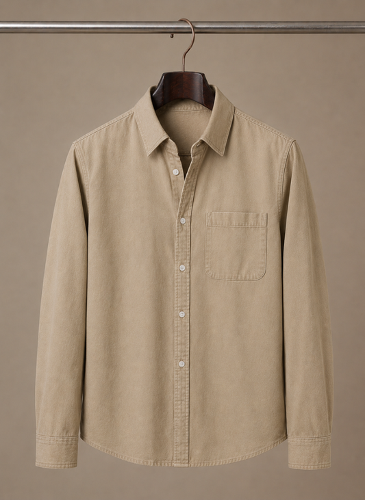 Men's Classic Button-Up Shirt – Smart Casual Relaxed Fit | Sorteva