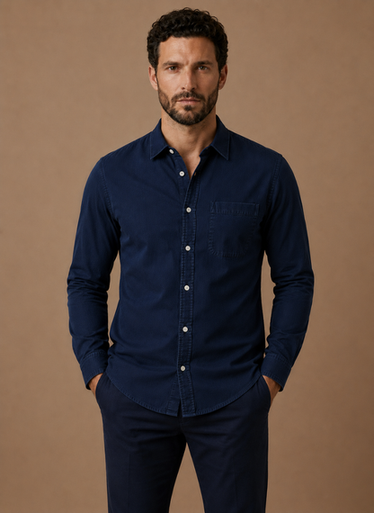 Men's Classic Button-Up Shirt – Smart Casual Relaxed Fit | Sorteva