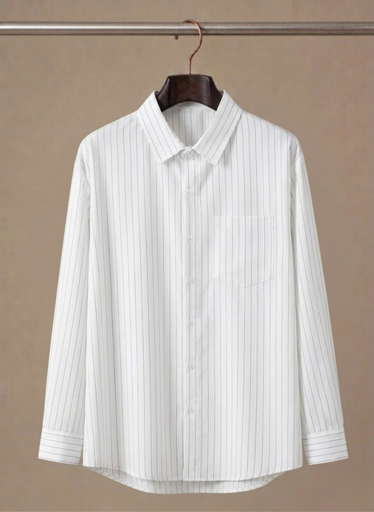 Men's Cotton Striped Shirt – Classic Button-Up | Sorteva