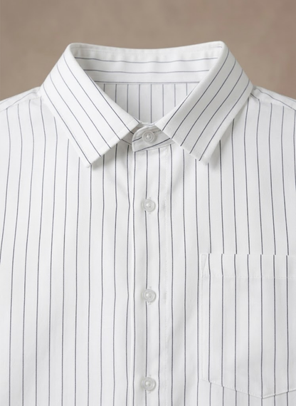 Men's Cotton Striped Shirt – Classic Button-Up | Sorteva
