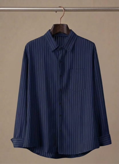 Men's Cotton Striped Shirt – Classic Button-Up | Sorteva