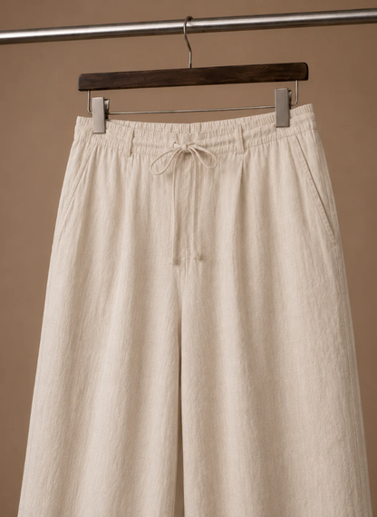 Men's Linen Blend Trousers – Lightweight Smart Casual | Sorteva