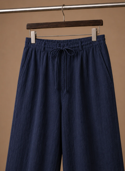 Men's Linen Blend Trousers – Lightweight Smart Casual | Sorteva