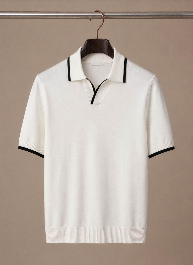 Men's Slim Fit Polo Shirt – Contrast Trim Cotton | Sorteva
